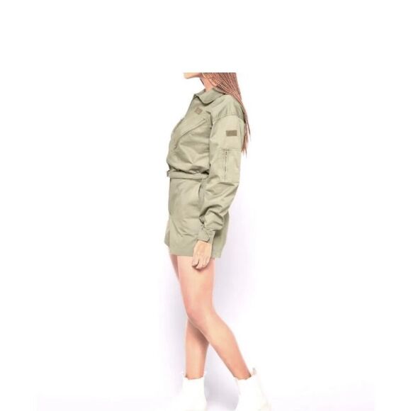 Good American Flight Romper in Khaki NEW - Picture 3 of 11